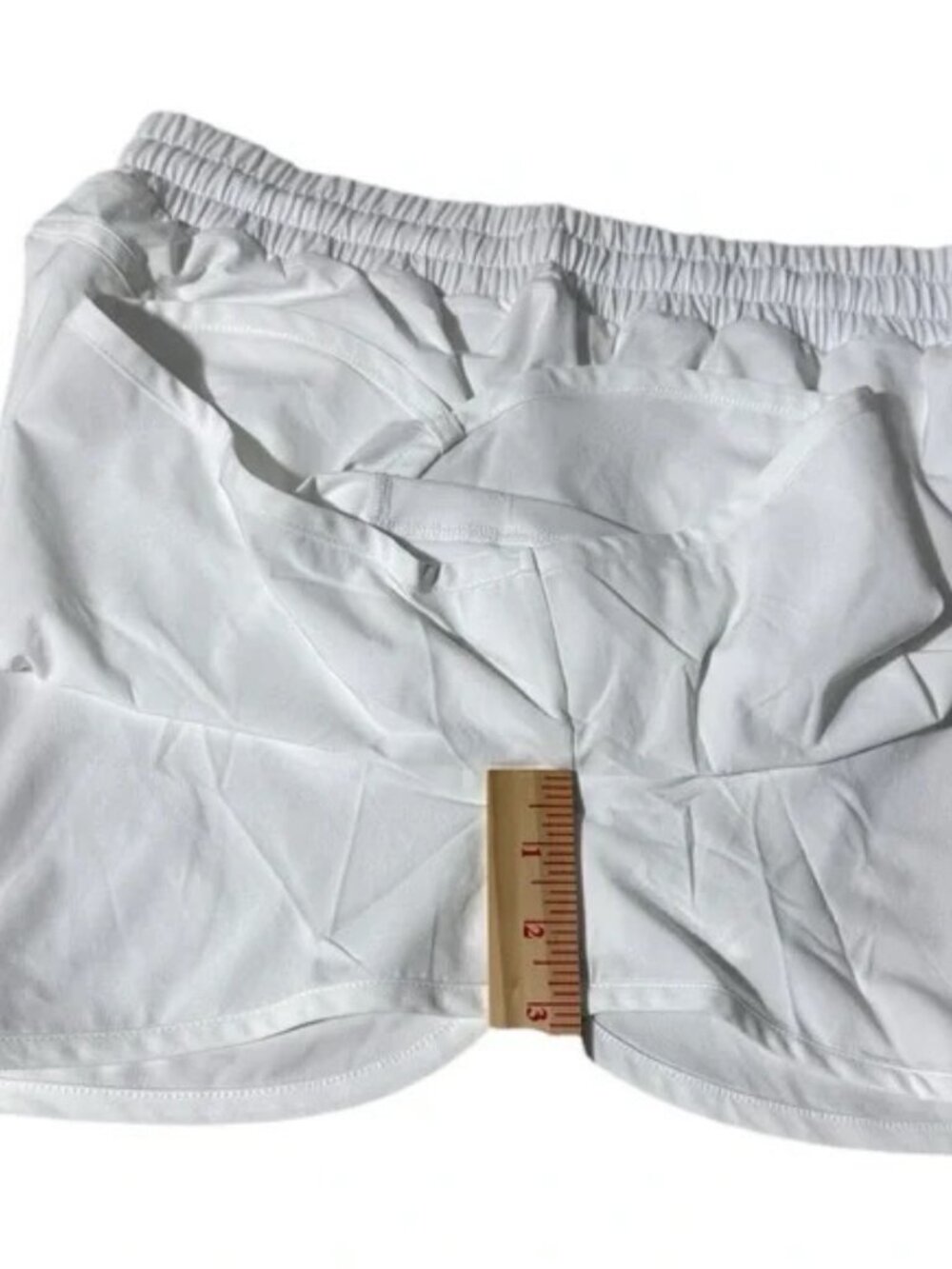 Beyond Yoga Stretch Woven In Stride Lined Shorts 3 Inch Inseam White - Picture 9 of 9